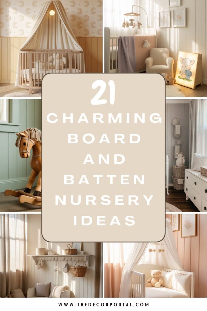 Title image for board and batten nursery ideas.