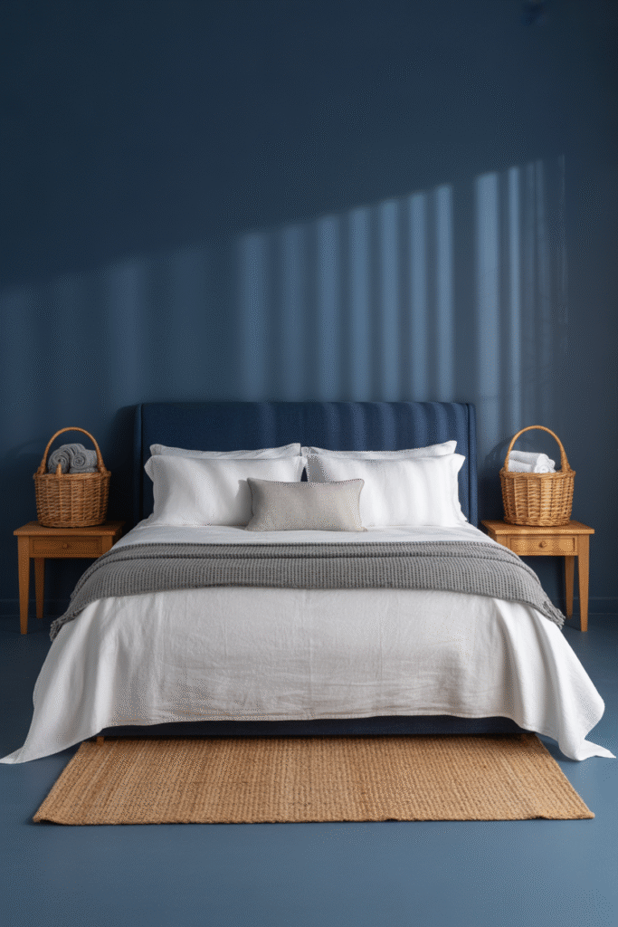 Featured image for Navy Blue Bedroom Ideas.