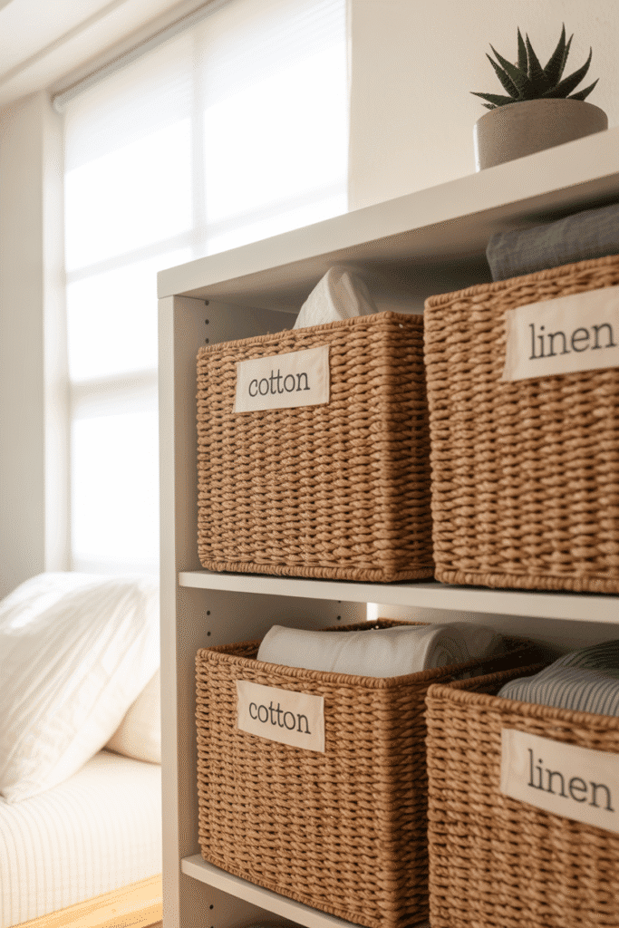  Labels make organizing easier and maintain order in shared or small spaces.

