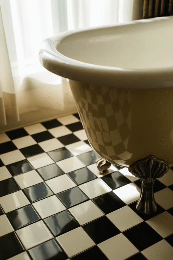Featured image for black and white bathroom ideas.