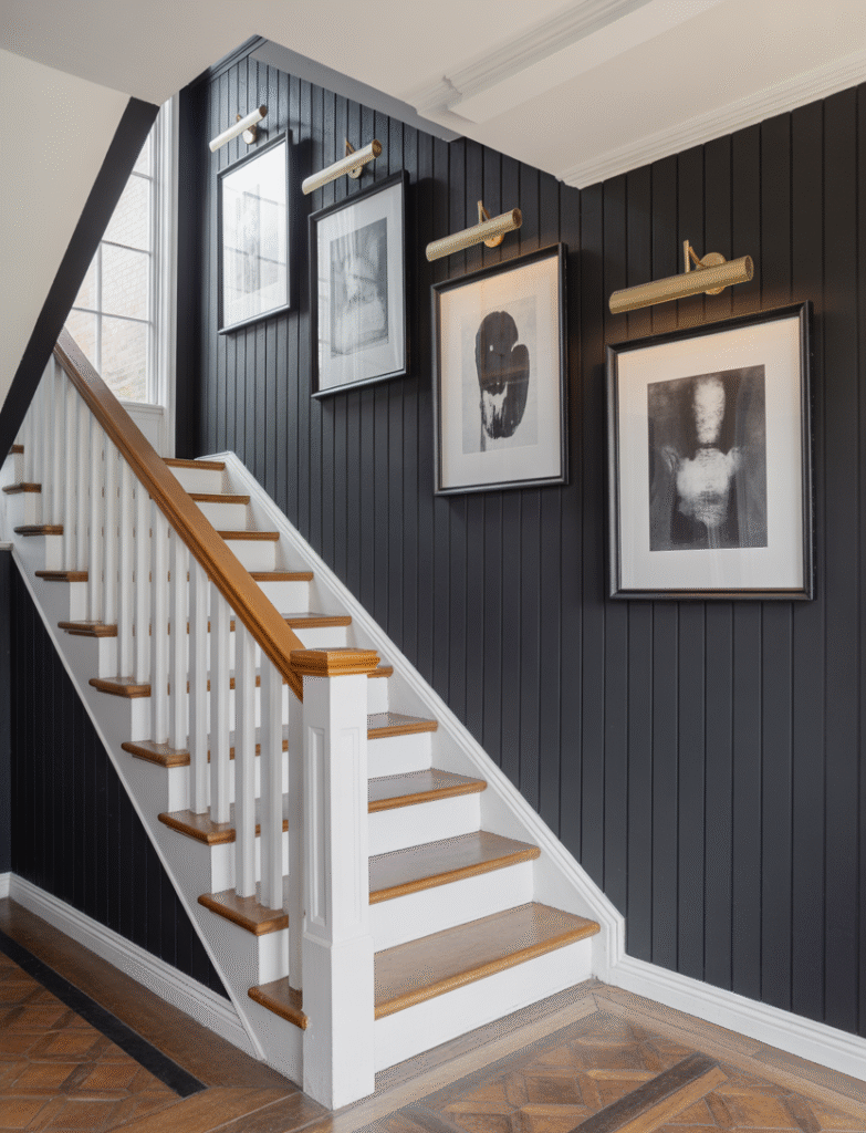 Featured image for board and batten staircase ideas.