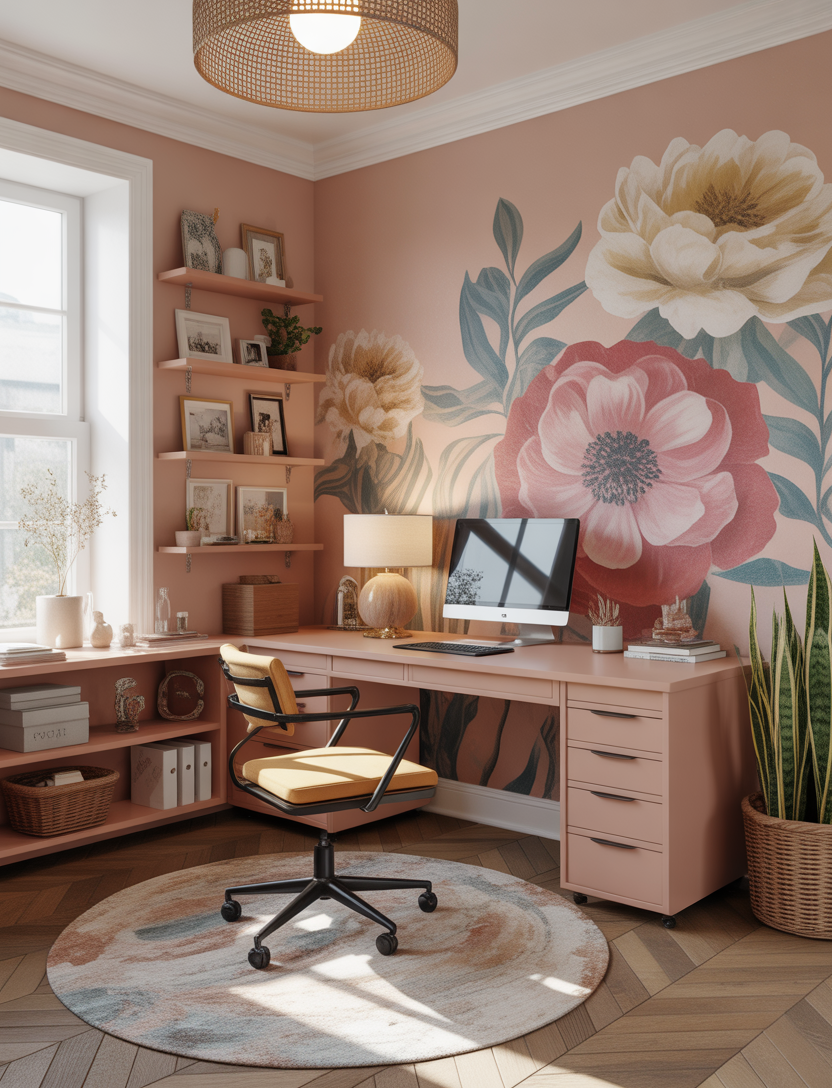21 Stunning Home Office Accent Wall Ideas to Upgrade Your Workday