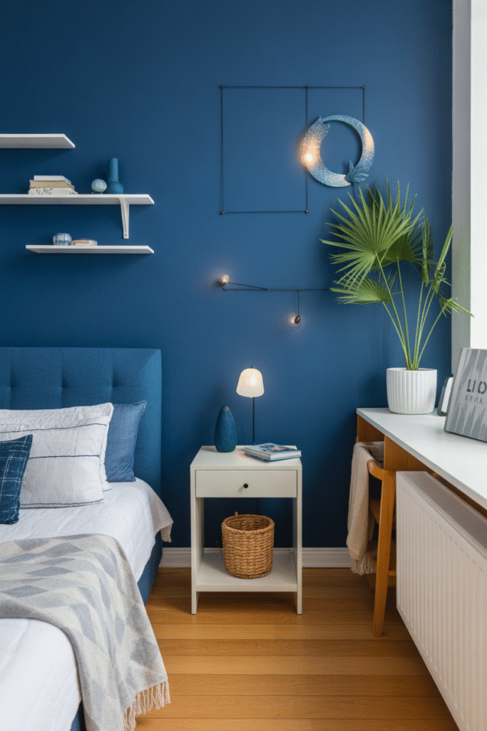 Featured image for best moody blue paint colors.