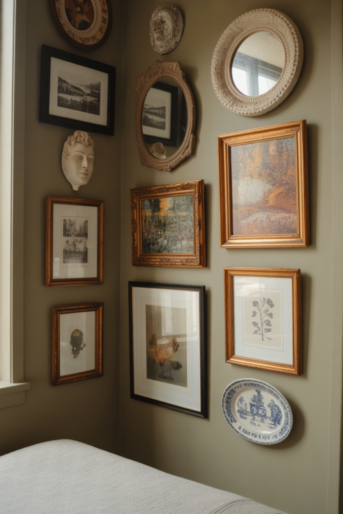 Featured image for bedroom gallery wall layout ideas.