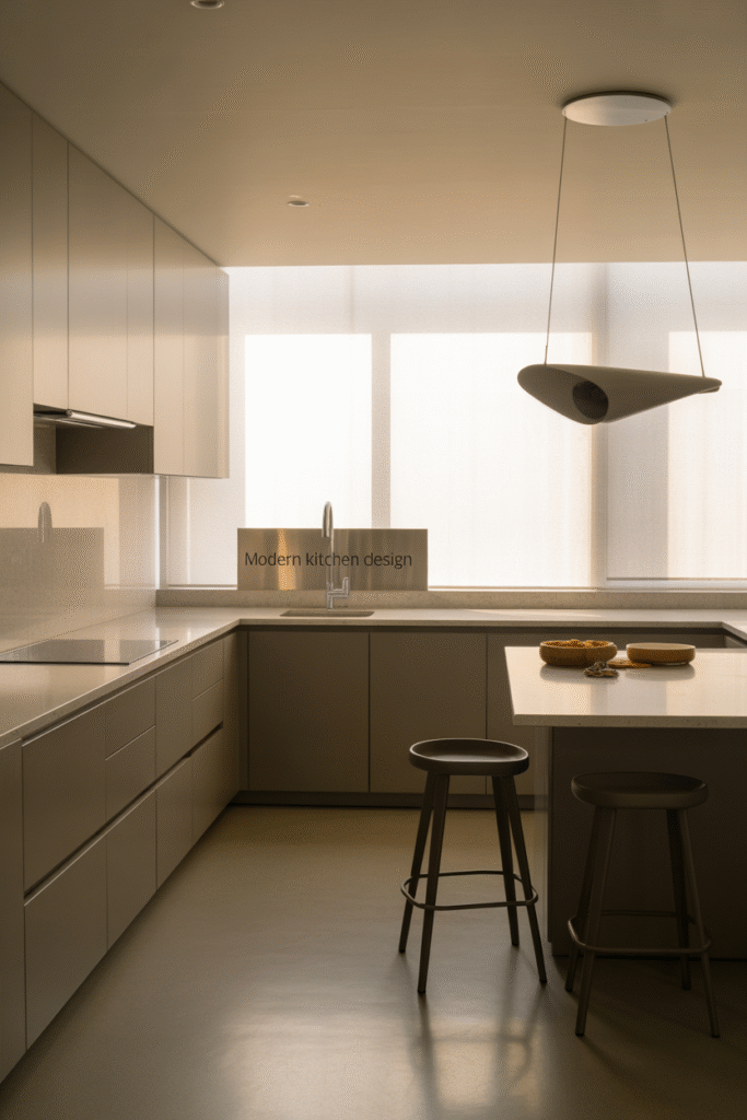 Stylish kitchen layout lacking flexibility for growing family or lifestyle changes