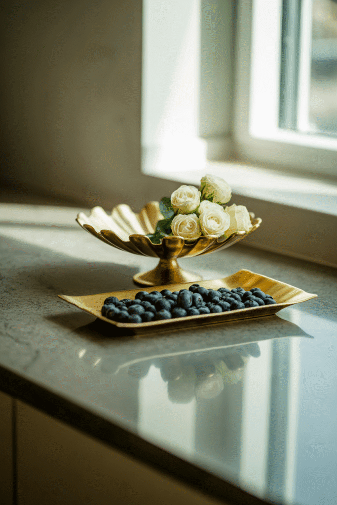 Featured image for kitchen countertop styling ideas.