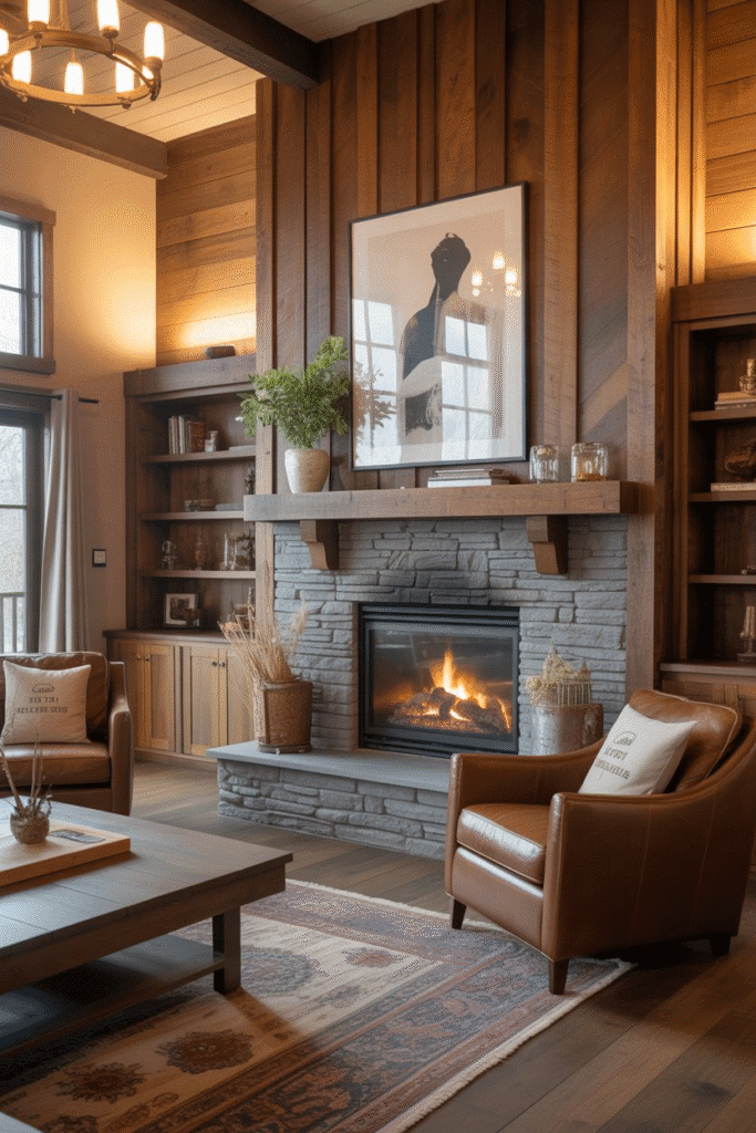 board and batten fireplace ideas