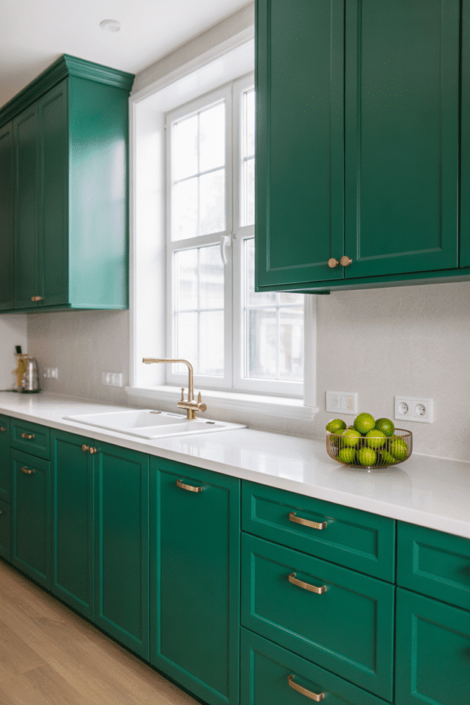Featured image for green kitchen ideas.