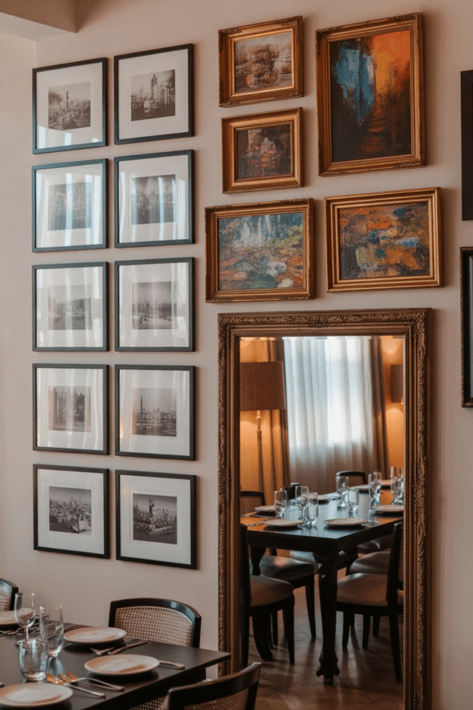 Blending symmetry and spontaneity creates a gallery wall that’s both balanced and dynamic.

