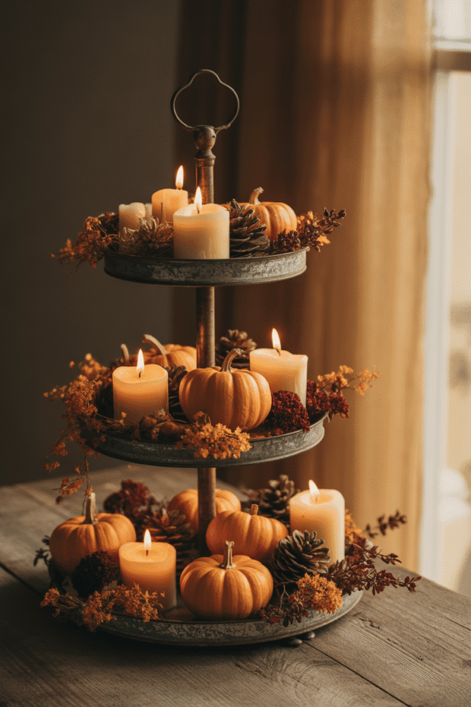 Tiered displays are space-saving and visually appealing.
