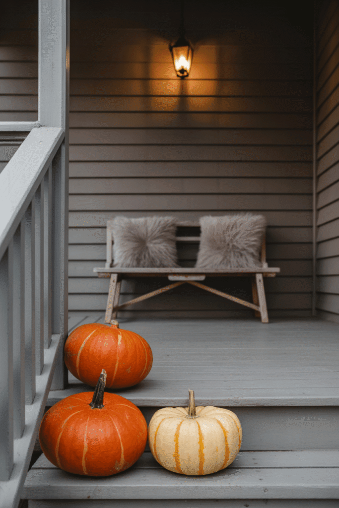 Balanced decor ensures your fall porch feels cozy, not crowded.