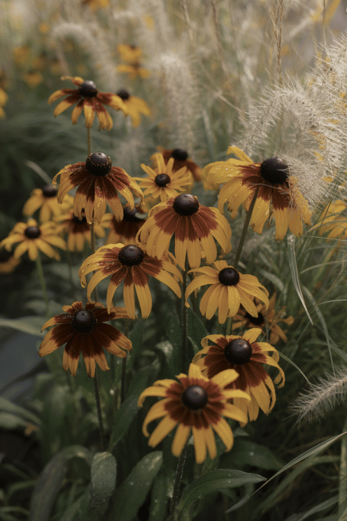 Rudbeckia ‘Autumn Colors’ blooming in warm autumn shades.

