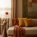 Cozy mid-century modern living room