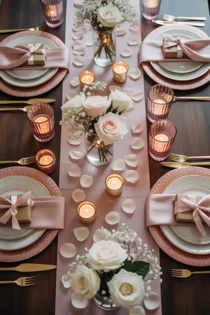 Personalized valentine table decor ideas with message cards and notes